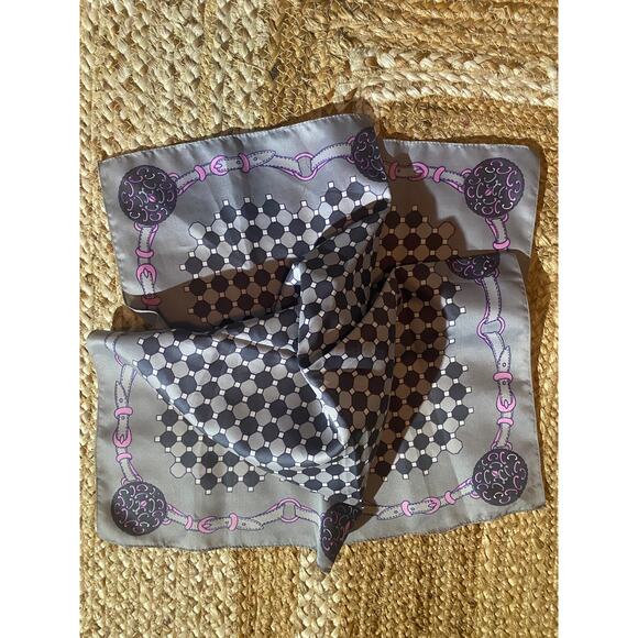 Silver Pattern Square Neck Scarf - Picture 2 of 4